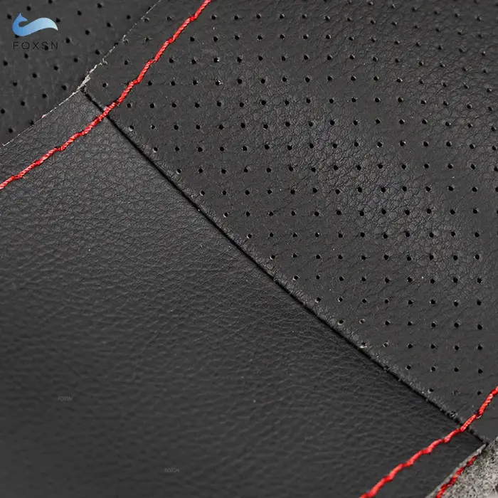 Housse de volant de voiture pour BMW série 3 5 E36 E46 E39 X3 E83 X5 E53 tresse en cuir microfibre p