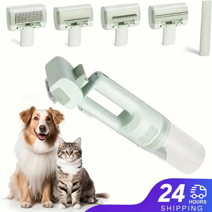 Aspirateur de toilettage pour chat 5 brosses Kit