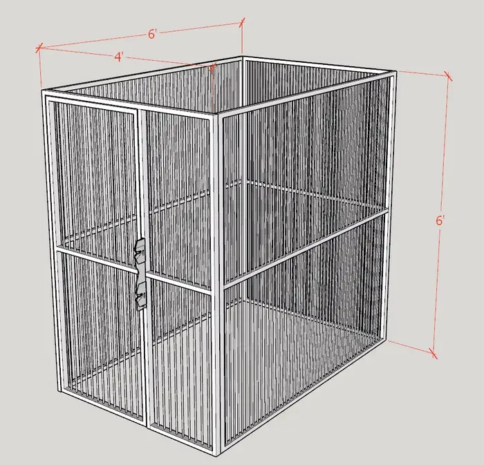 Chenil d'embarquement personnalisé pour chien, intérieur/extérieur, en acier inoxydable, Cages pour 