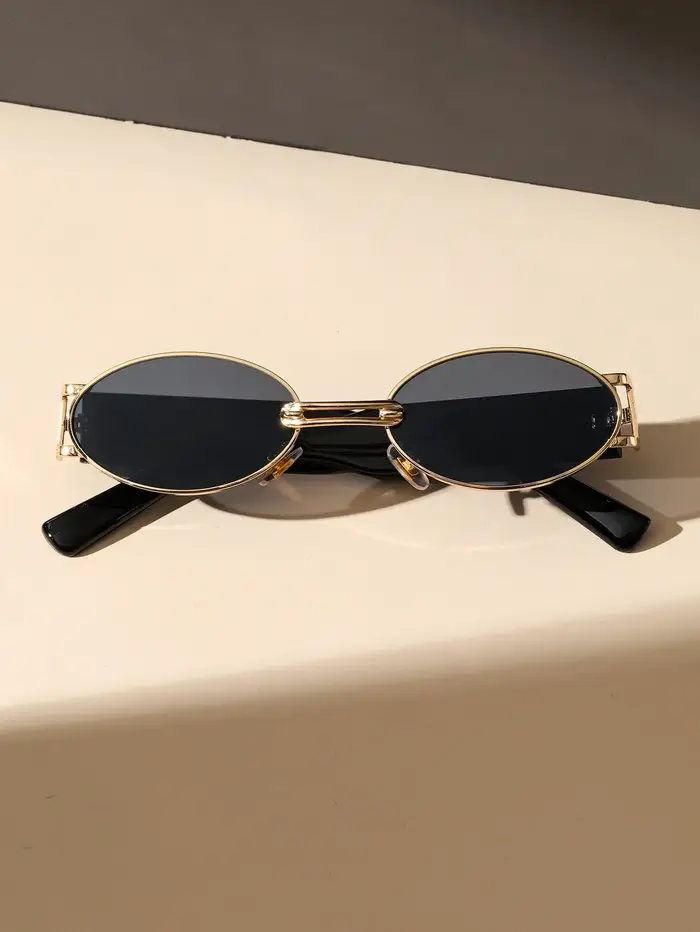 Lunettes de soleil unisexes à monture ovale en plastique, 1 pièce, pour la photographie de rue et le