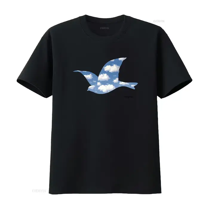 T-shirt vintage délavé avec illustration de René Magritte Le Retour (Le Retour) 1940, streetwear ten
