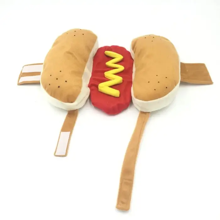 Costumes d'Halloween amusants pour chiens, vêtements réglables en forme de teckel et de saucisse, vê