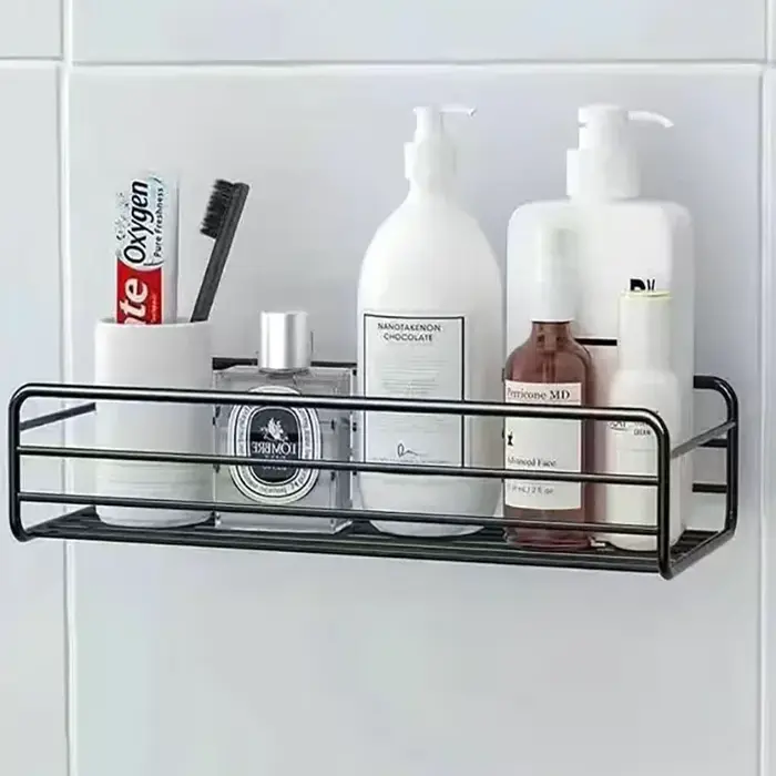 Fournitures de salle de bain étagère murale flottante organisateur en métal chariot salle de bain ri