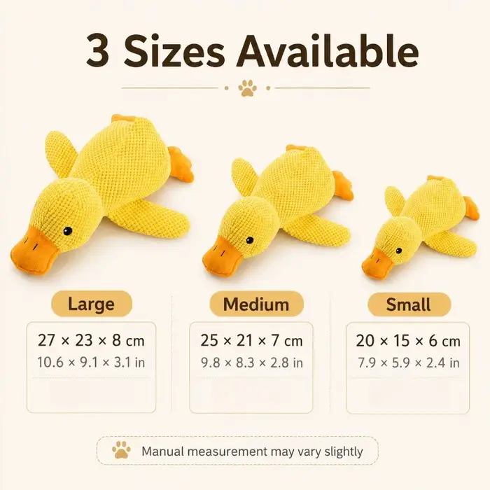 Jouet interactif pour chien en forme de canard couineur, jouet à mâcher en peluche chenille avec rem