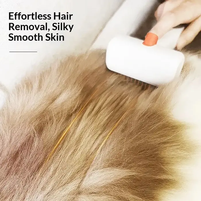 Peigne démêlant et anti-poils 2-en-1 Petgravity pour chiens et chats