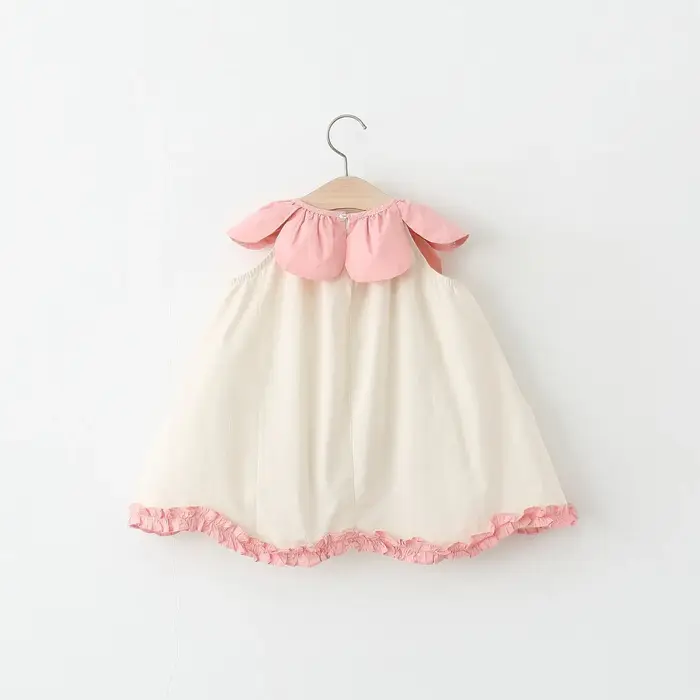 Ensemble de vêtements d'été pour filles, 2 pièces, coréen, mignon, col de poupée à fleurs, sans manc