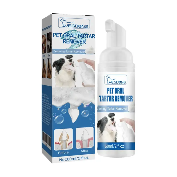 Mousse de soin buccal pour animaux de compagnie, spray de nettoyage doux pour les dents, détachant, 