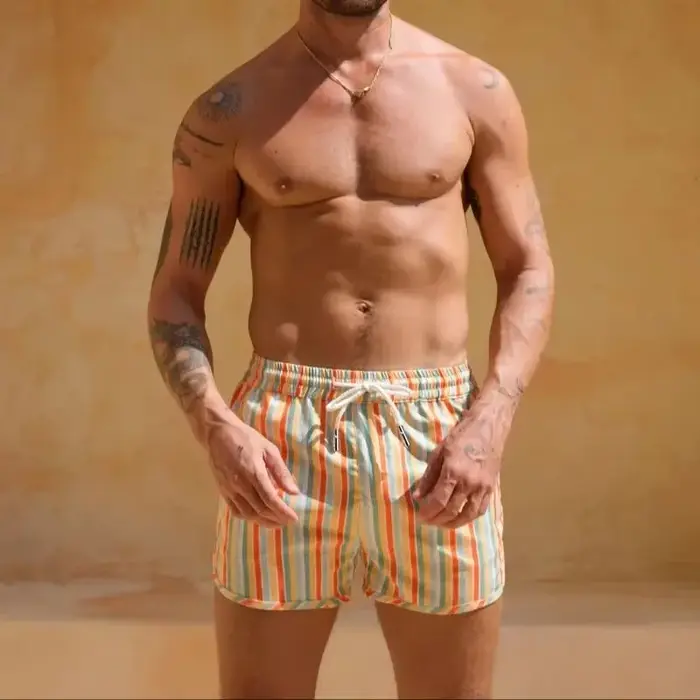 Short de plage imprimé décontracté pour homme, short de course tissé, léger, séchage rapide, non éla