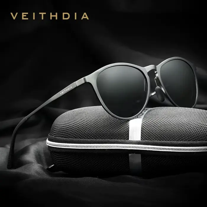 VEITHDIA-Lunettes de soleil rétro en aluminium magnésium pour hommes femmes, lunettes de soleil de c