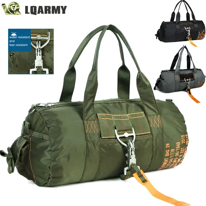 Sac de voyage extérieur LQARMY-DulParachute, sac bandoulière crossbody robuste en nylon 1000D pour camping et randonnée