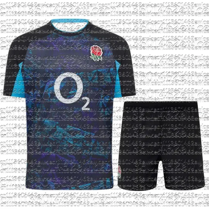 Nouvel ensemble maillot de rugby assorti pour la famille New England 2026 – Bleu et noir, respirant,