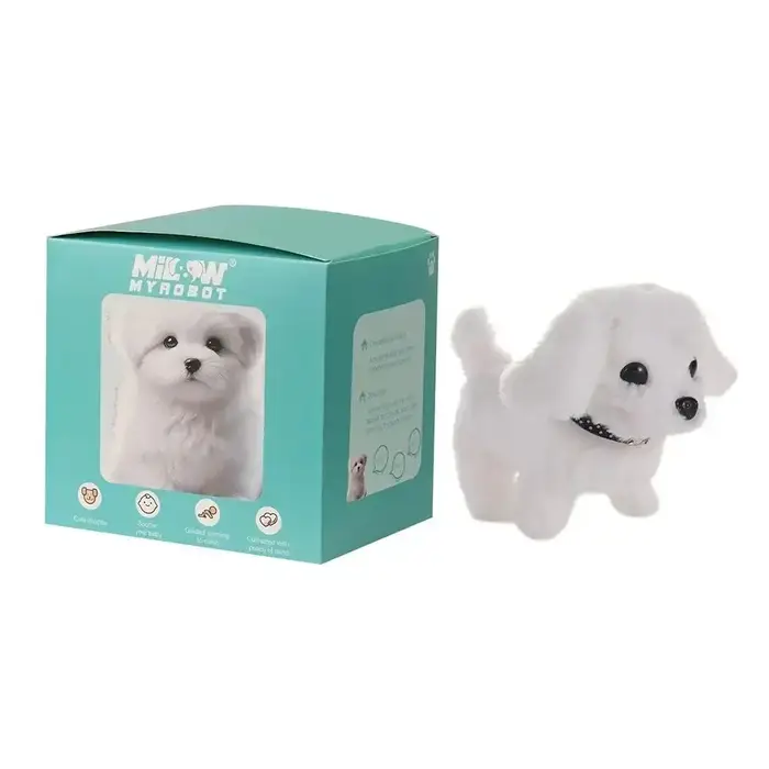 Jouet robot chien en peluche tendance, compagnon interactif pour chiot, marche simulée, aboiement de
