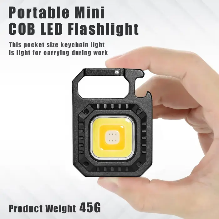 1/3/5 PIÈCES Lampe De Poche LED Lampe De Travail Portable COB Lampe De Poche Porte-clés USB Recharge