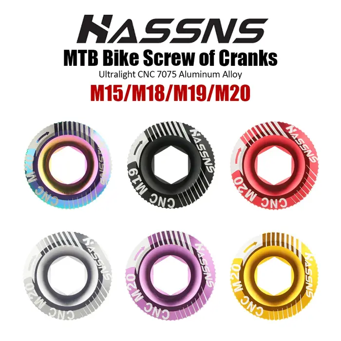 Vis de manivelle CNC en alliage d'aluminium pour pédalier Shimano XT/XTR/SLX, capuchon de 2,2 de vél