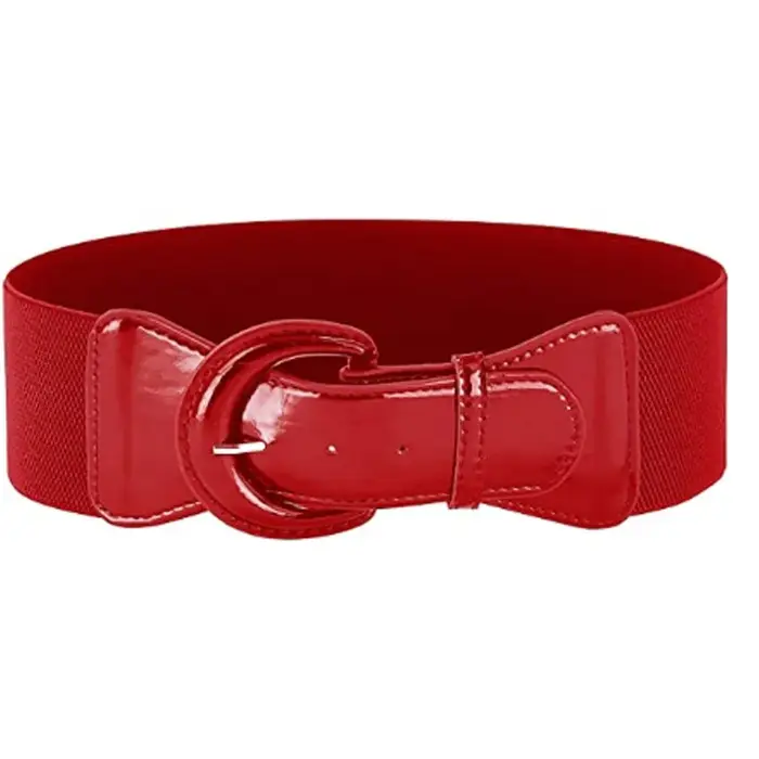Couverture de taille de manteau en cuir pour femmes, document brillant, ceinture élastique rétro, ro