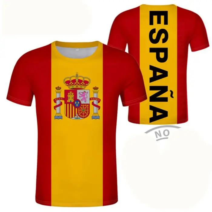 Maillot de Football d'espagne 3D fier d'emblème espagnol T-shirt graphique pour hommes vêtements Esp