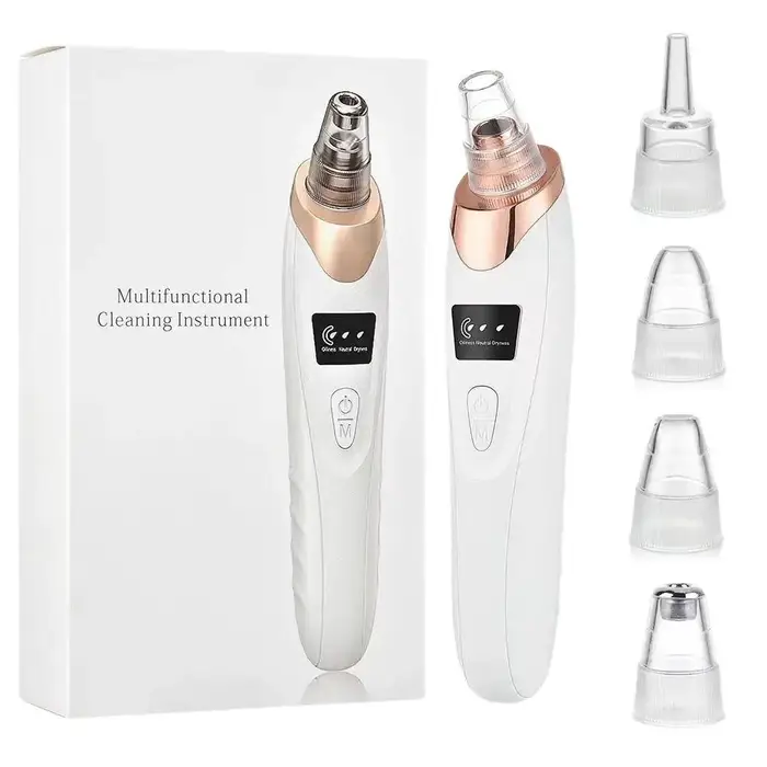 Appareil de beauté professionnel, nettoyeur à bulles, 4 têtes, instrument de nettoyage des pores et 