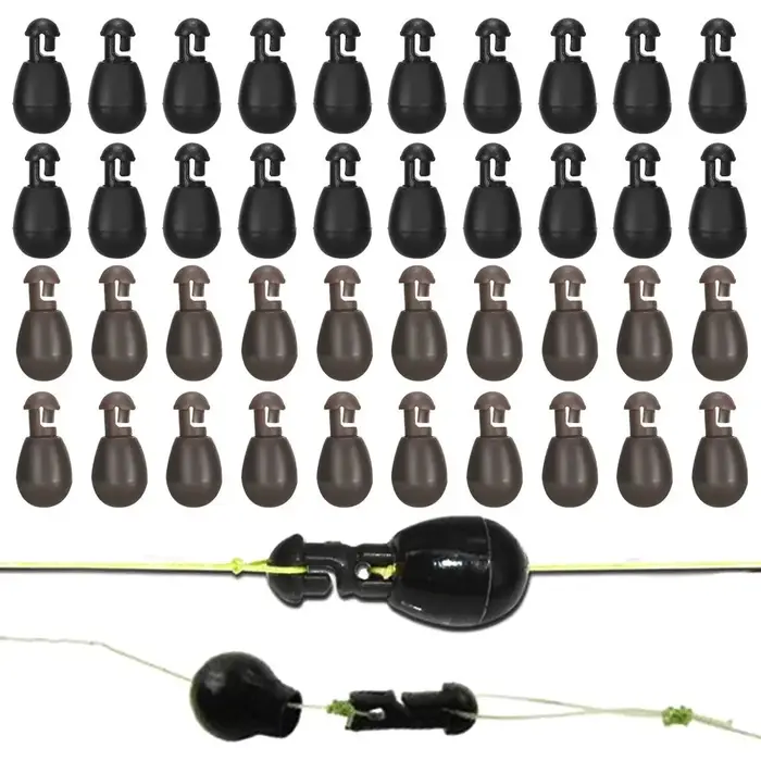 Perles à changement rapide, 20 pièces/ensemble, terminal de pêche à la carpe, outils d'alimentation,