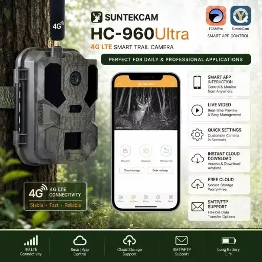 Caméra de chasse 4G LTE avec contrôle par application