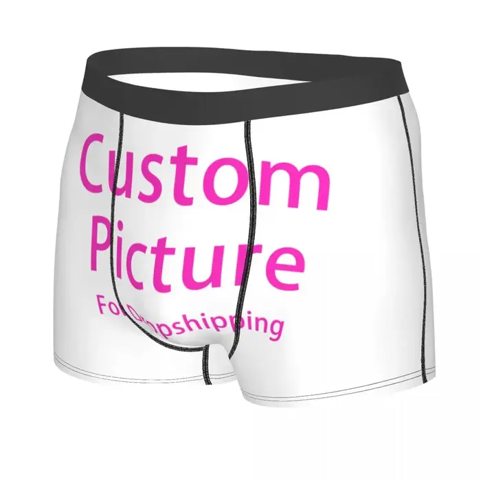 Boxers personnalisés homme imprimés photo logo doux confortables pour activité sport occasion spéciale
