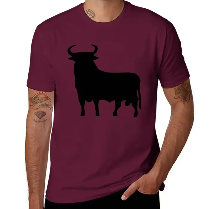 T-shirt homme, sweat-shirt estival, hiphélicoptère, taureau espagnol