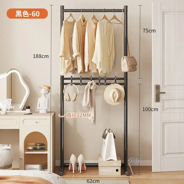 Porte-manteau mural en métal pour vêtements, vestes et chapeaux, idéal pour hôtel, rangement de salo