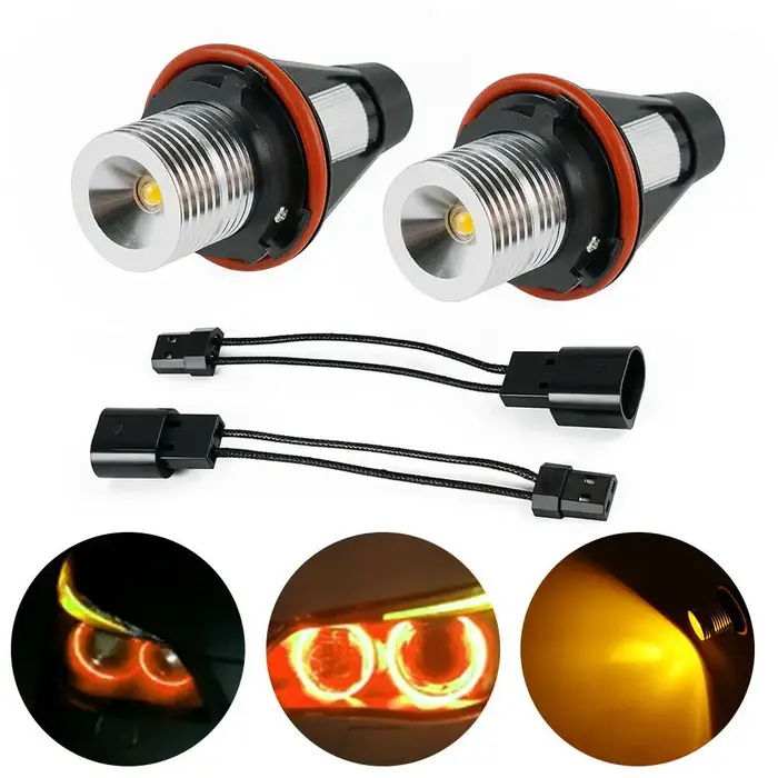 Ampoules de marqueur yeux d'ange, phares lumineux de remplacement, accessoire de voiture pour BMW E3