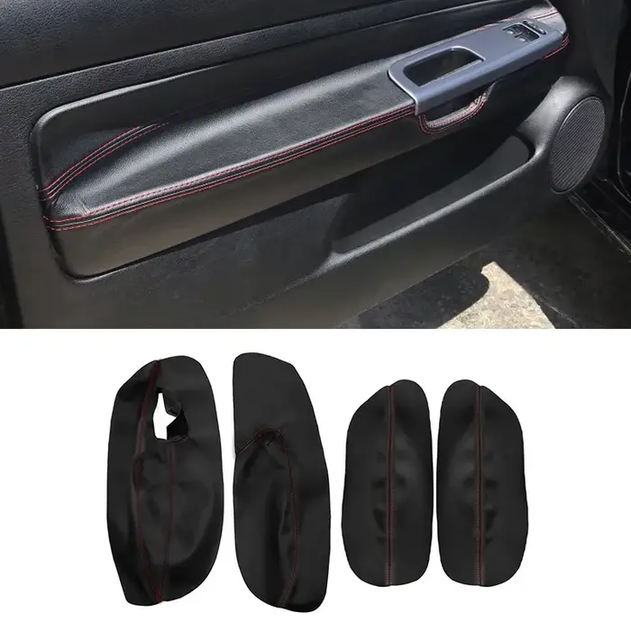 Juste de panneau d'accoudoir de porte en cuir microcarence pour voiture, garniture pour VW Golf 4 MK