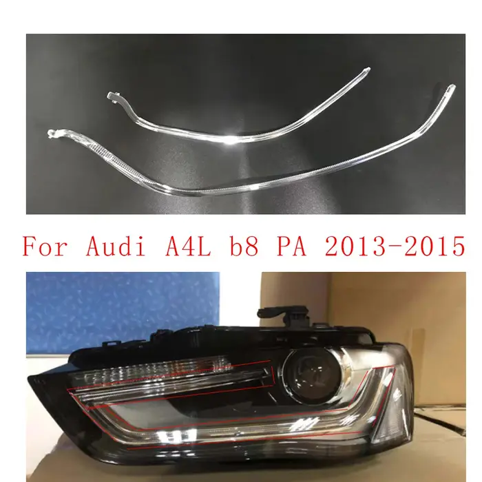 Pour Audi A4L A4 b8 PA 2013-2015 voiture DRL phare lumière plaque de guidage diurne lumière Tube bar