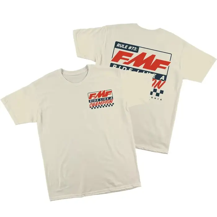 T-shirt FMF Chequered Flag 2026 en coton pour hommes et femmes, style Y2K, mode sportive, manches co