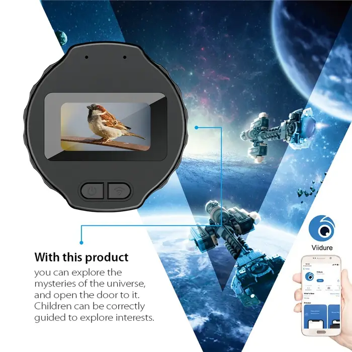 Caméra oculaire numérique WiFi HD V13 TFT - Eyepice photo vidéo Type-C pour observation ornithologique