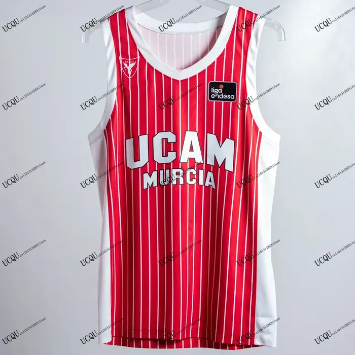 Espagne ACB 2025-26 nouveauté UCAM Murcia maillots de basket-ball 3D imprimé T-Shirts décontracté ma