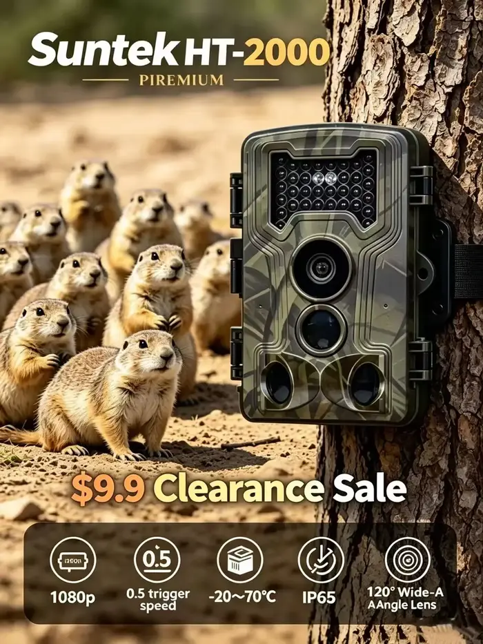 Soldes Exceptionnelles : Caméra de Chasse Suntekcam HT-2000 1080P 24MP