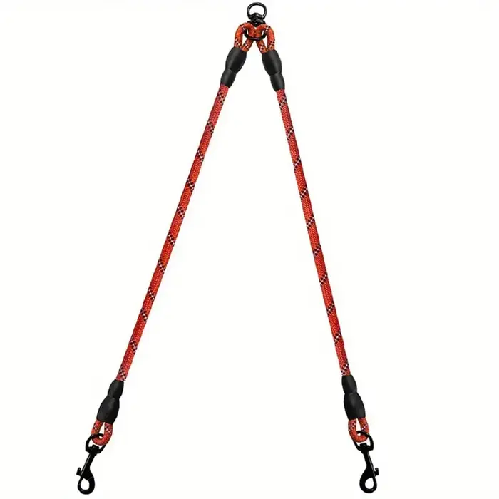 Laisse double pour chien – Laisse de marche pivotante à 360 degrés sans enchevêtrement pour petits c