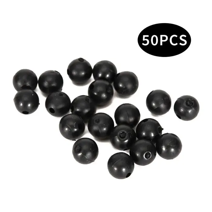 50pcs perles de blocage Silicone doux Anti-collision haricots ronds grande chose ensemble de pêche e