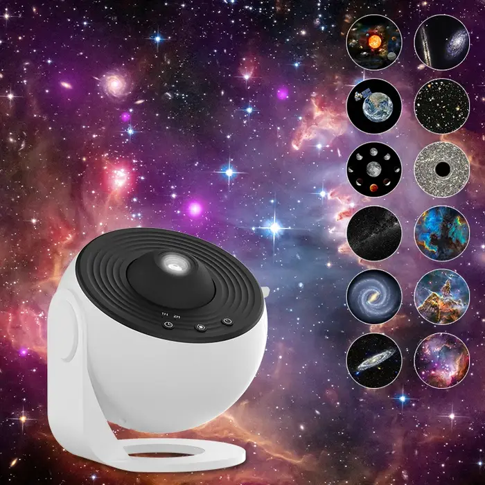Projecteur de galaxie veilleuse Projecteur de ciel étoilé 360 °   Lampe planétarium rotative pour ch