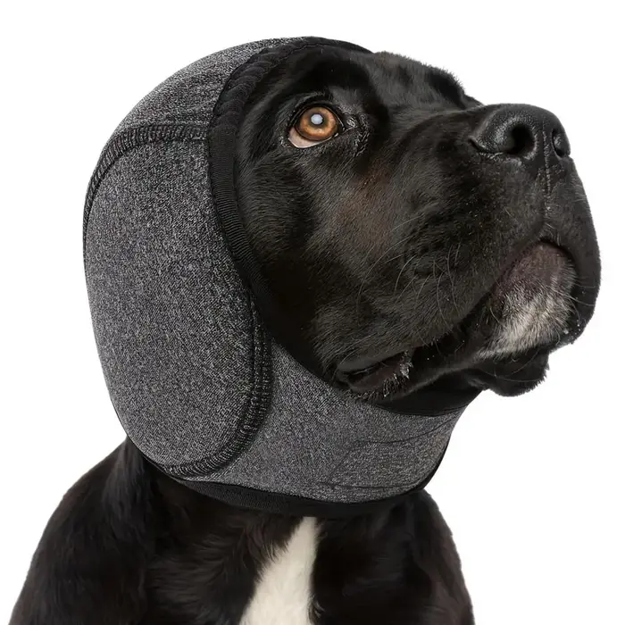 Cache-oreilles anti-bruit pour chien, anti-tremblement, réduction du bruit d'orage et de l'ambiance 