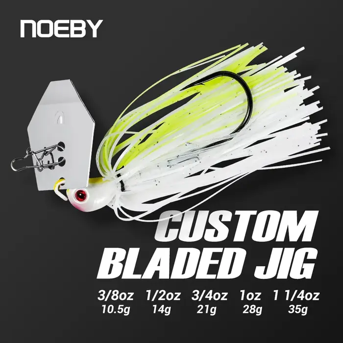 Noeby Chatterbait 10.5g 14g 21g 28g 35g lame gabarit aiguille Stinger crochet fil de Vibration puiss