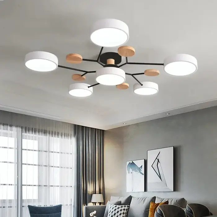 Plafonnier LED de 3 Couleurs Différentes, Luminaire Décoratif d'Nik, Idéal pour un Salon, une Chambr