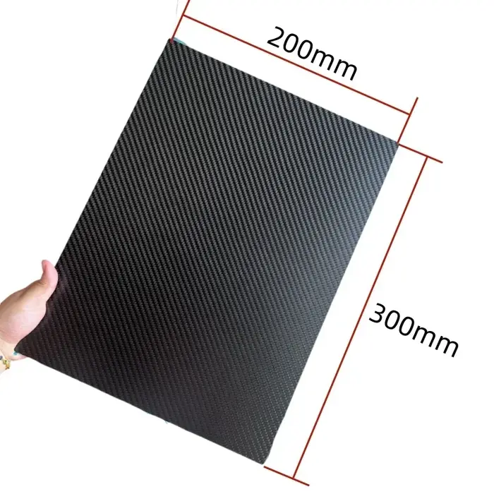 Feuilles de panneaux de plaques de carbone, 200mm X 300mm 0.5mm 1mm 1.5mm 2mm 3mm 4mm 5mm, matériau 