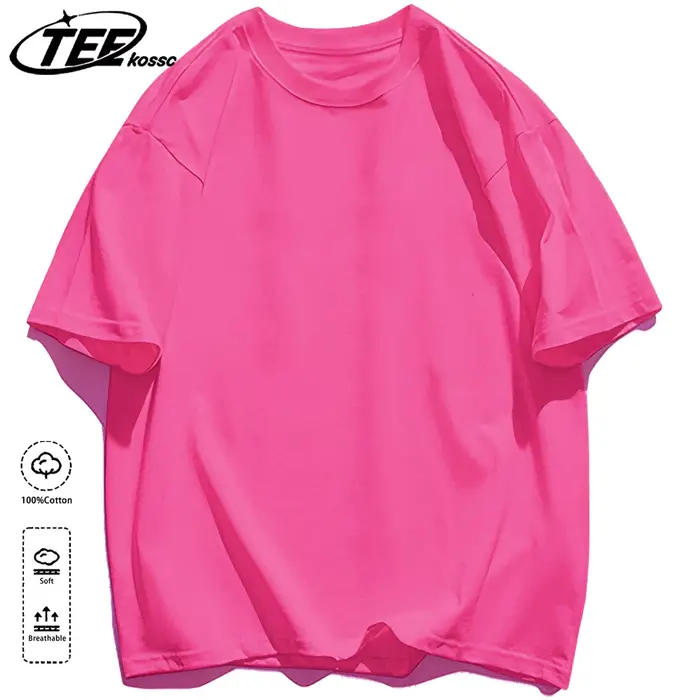 T-shirts 100% coton pour hommes et femmes, 21 couleurs, manches courtes surdimensionnées, vêtements 