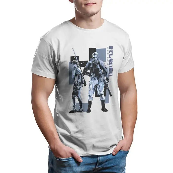 Bodift-Vêtements grande taille pour hommes, Silencieux, Style Yoji Shinkawa, V2 Metal Gear, Solid Mgsv, Phantom Pain, Big Boss, 100% Coton