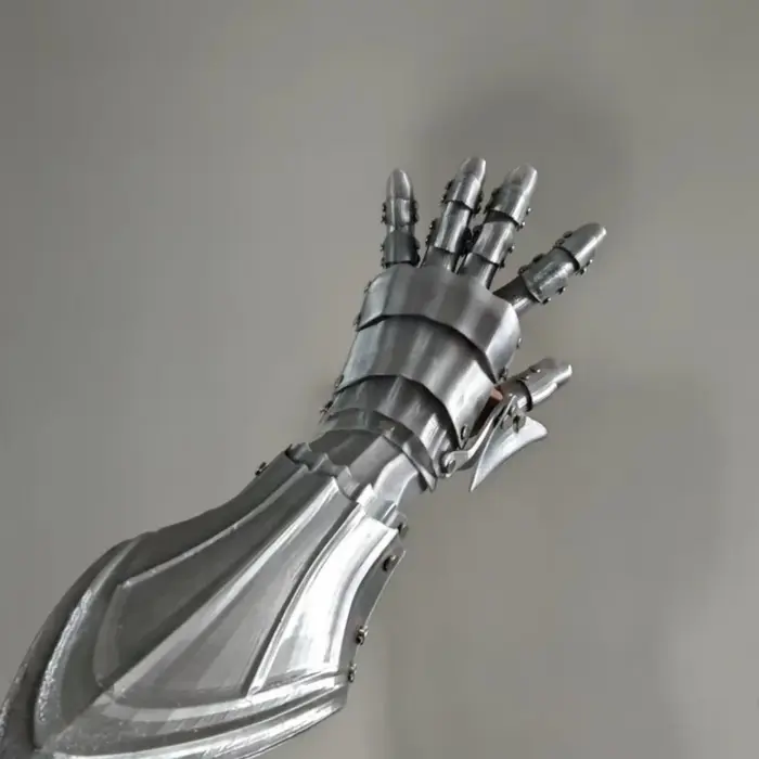 Gant mécanique Cyberpunk en métal, modèle d'armure de bras, unisexe adulte, accessoire de costume mé