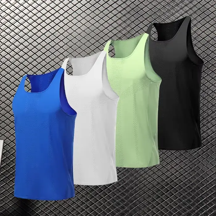 T-shirt sans manches pour hommes, vêtements de sport, basket-ball, Fitness, entraînement, débardeur,