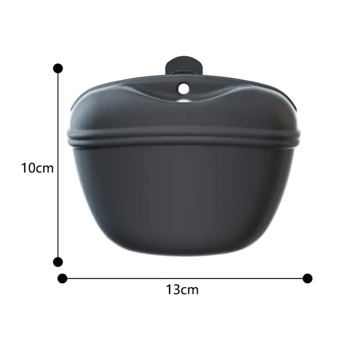 Sac d'alimentation portable en silicone pour animaux de compagnie, entraînement en plein air, poche 