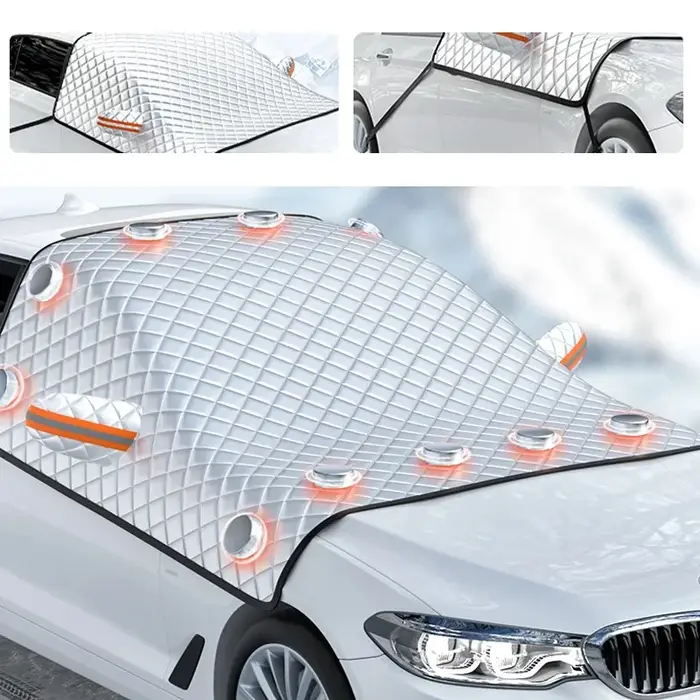 Couverture de pare-brise de voiture magnétique hiver glace neige poussière givre garde UV protecteur