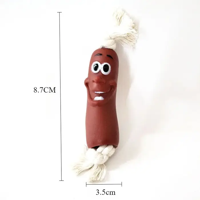 Jouet à mâcher pour chien en forme de saucisse
