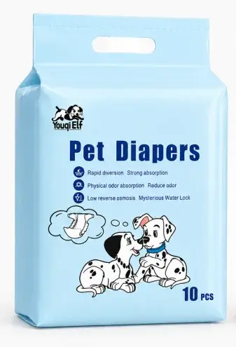 10 couches jetables pour chiens, anti-fuites, très absorbantes, séchage rapide, douces et adaptées a