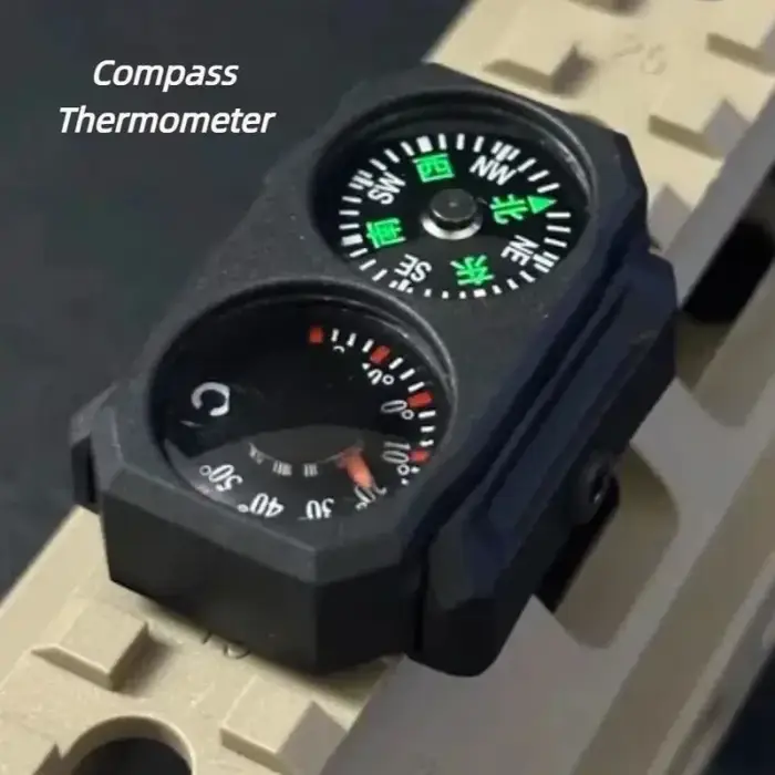 Boussole tactique mini 20mm avec thermomètre pour rail SLR416 - Outil de précision chasse outdoor