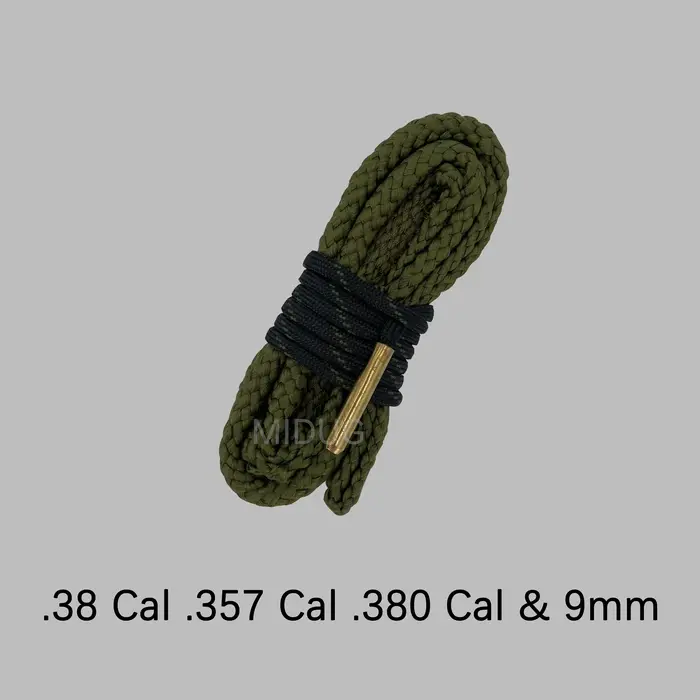 MIDUG 12 GA Kit de nettoyage de pistolet alésage de fusil propre serpent baril alésage brosse corde 